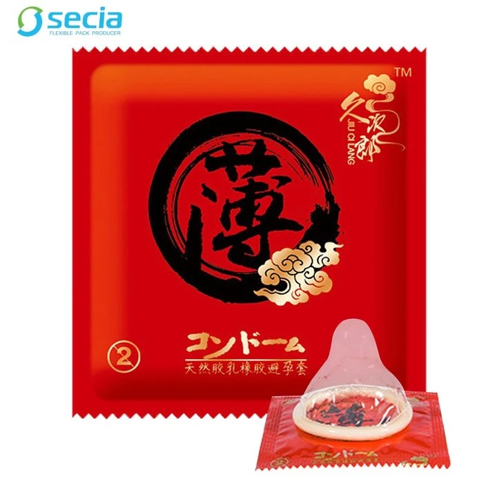 高品質の超薄型アルミ箔コンドーム包装袋